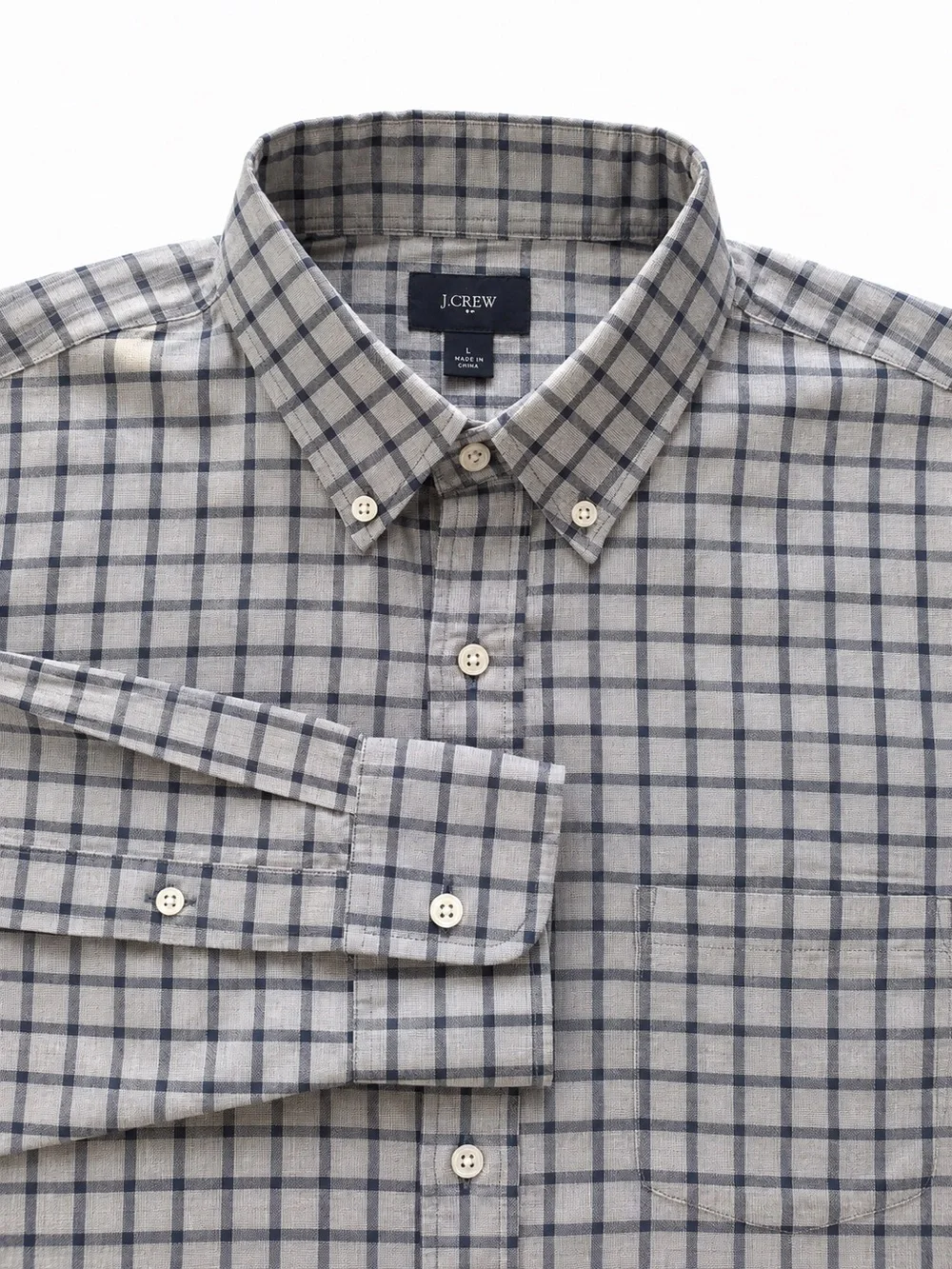 J.Crew Button-Down Plaid Shirt – Men’s Large